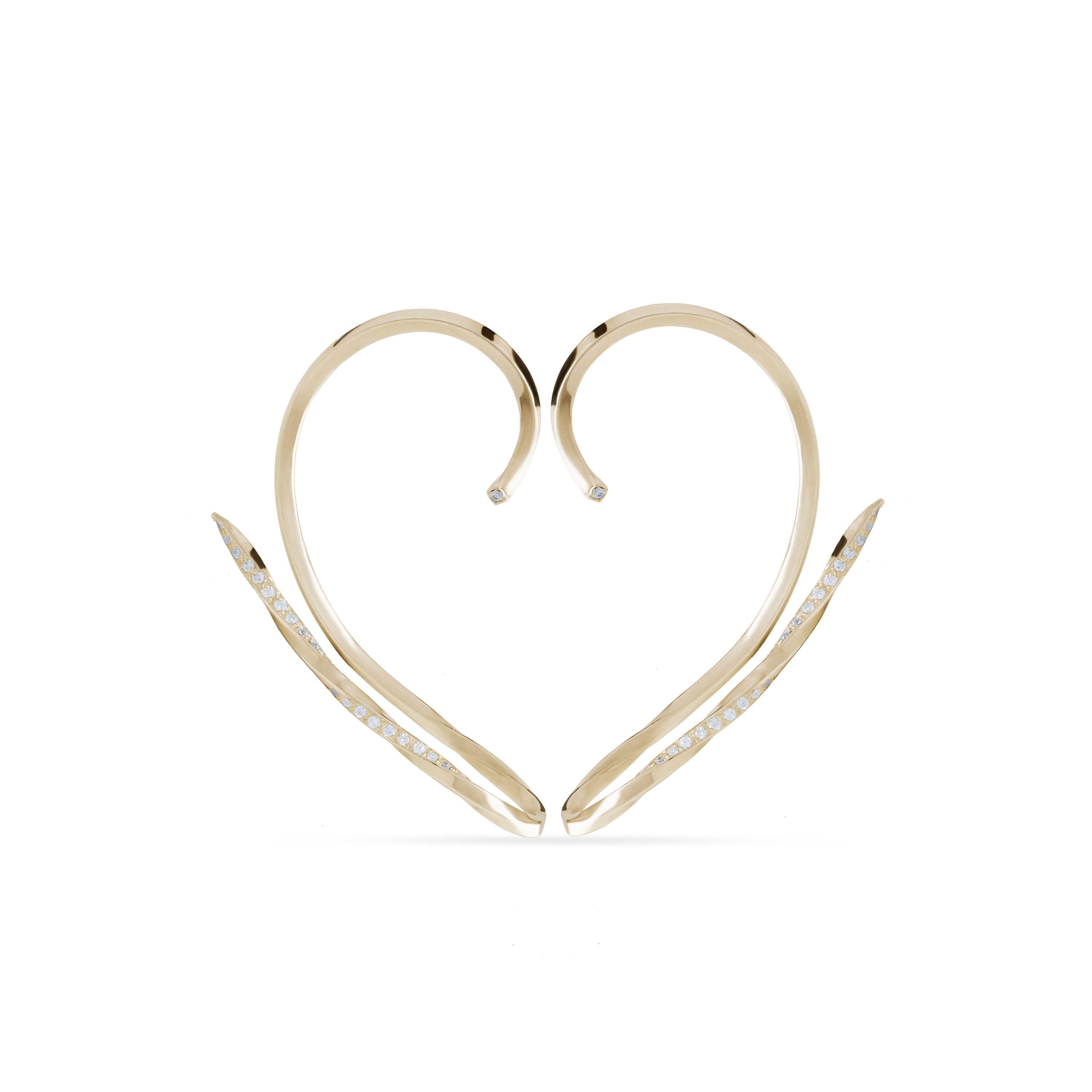 Brincos Ear Love Cuff Abrelina