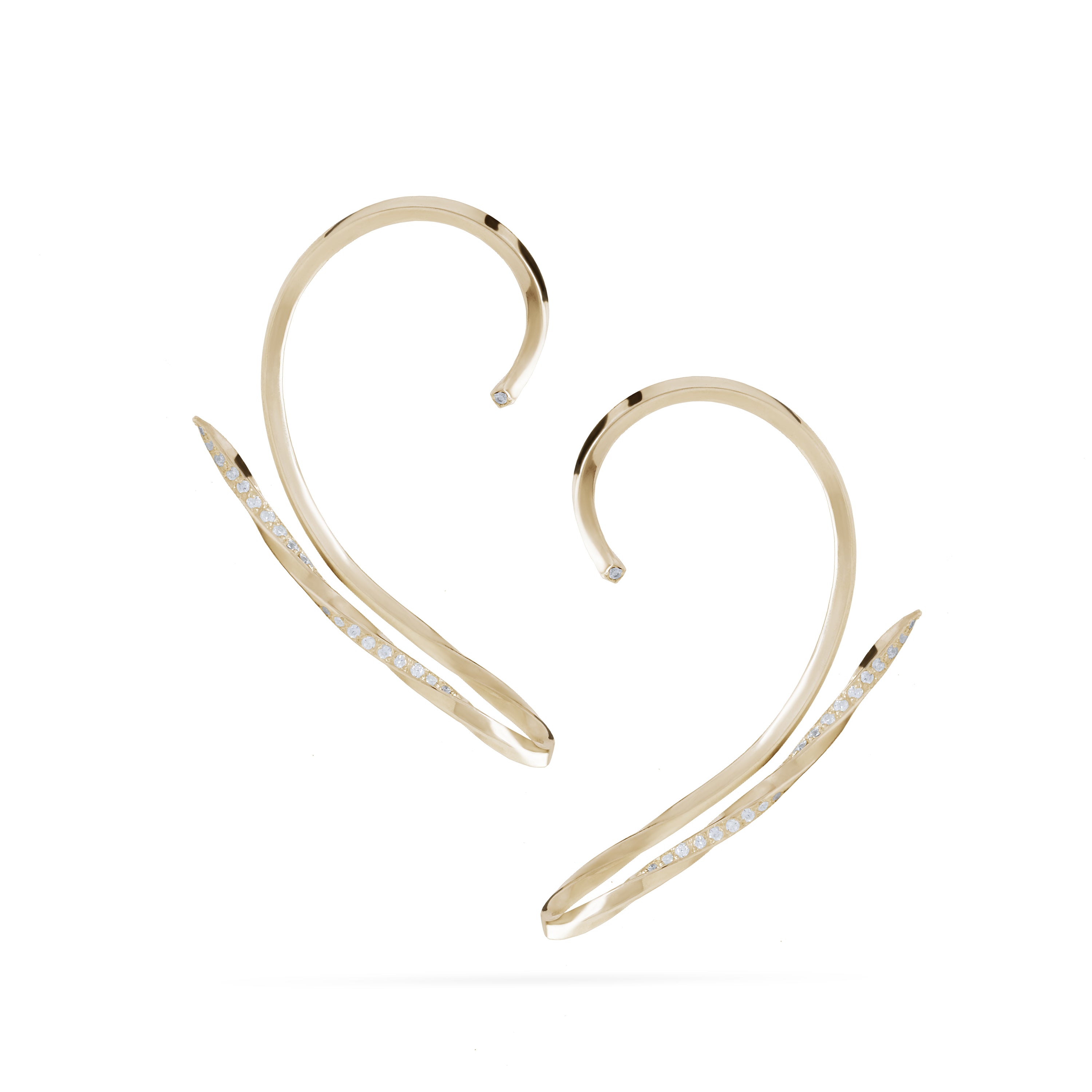 Brincos Ear Love Cuff Abrelina