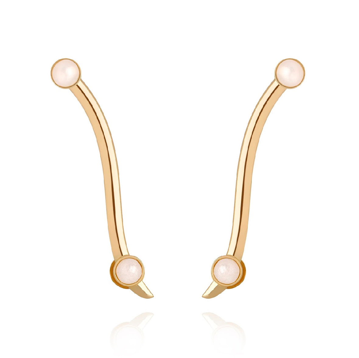 Brincos Ear Cuffs Pérolas