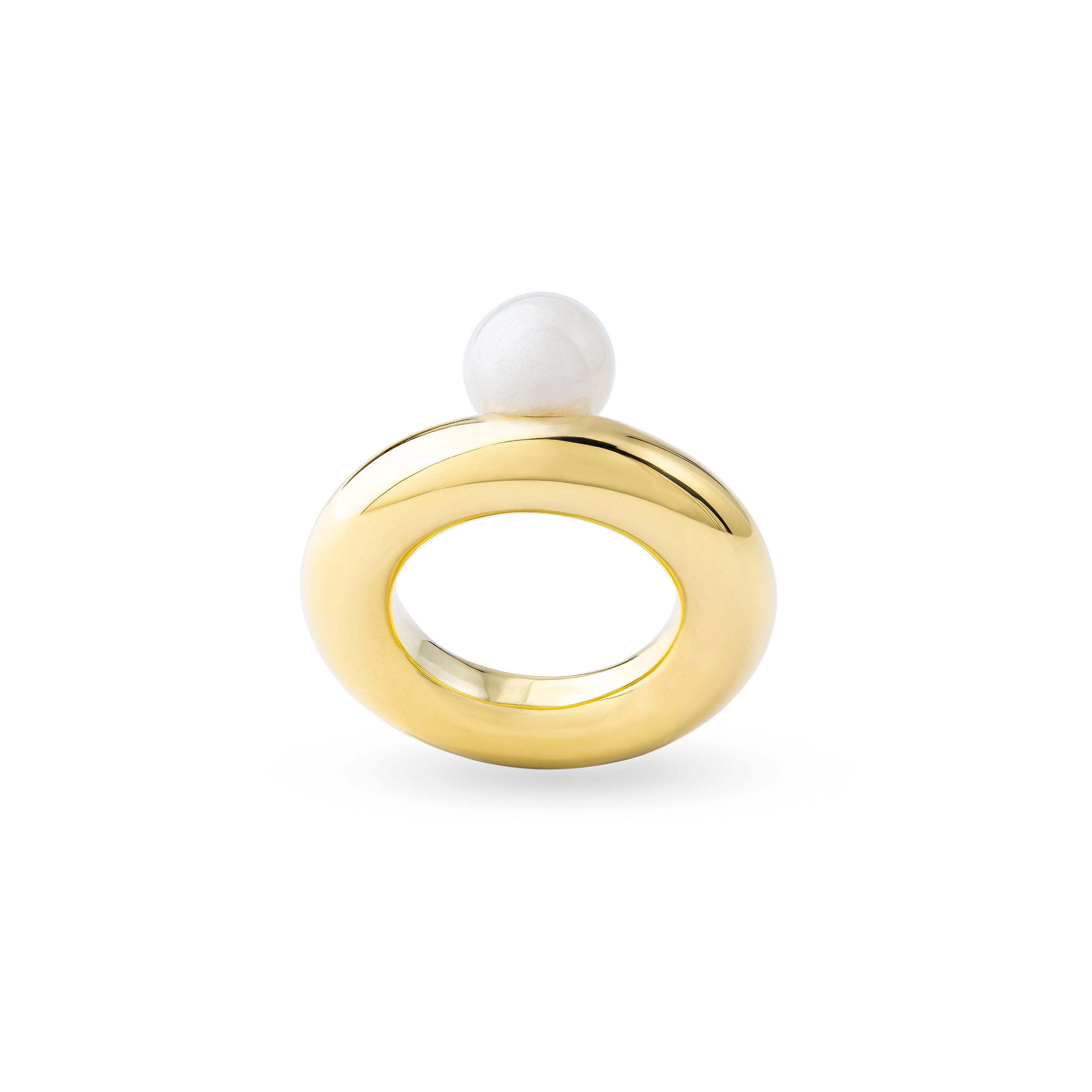 White Pearl Boia Ring