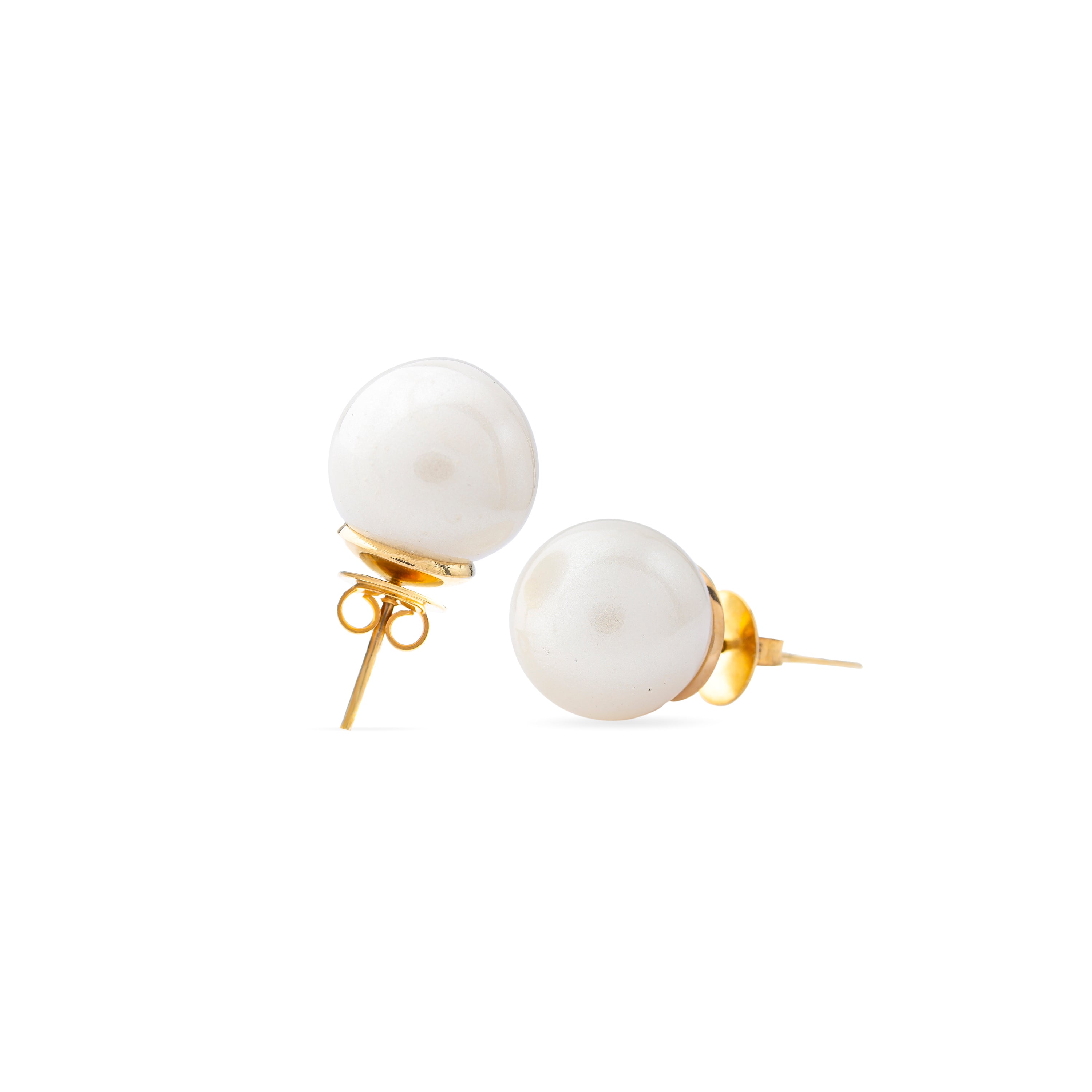 White Pearl Earrings